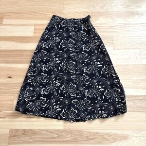 J. McLaughlin Vintage Y2K Midi Floral Skirt Size 4-6